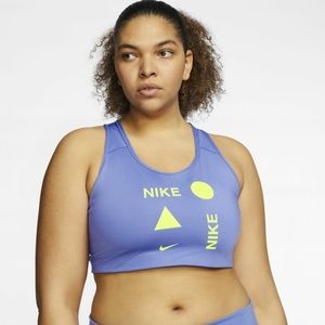 Nike Swoosh Plus Size Sports Bra Women's Training Gym Size 1X